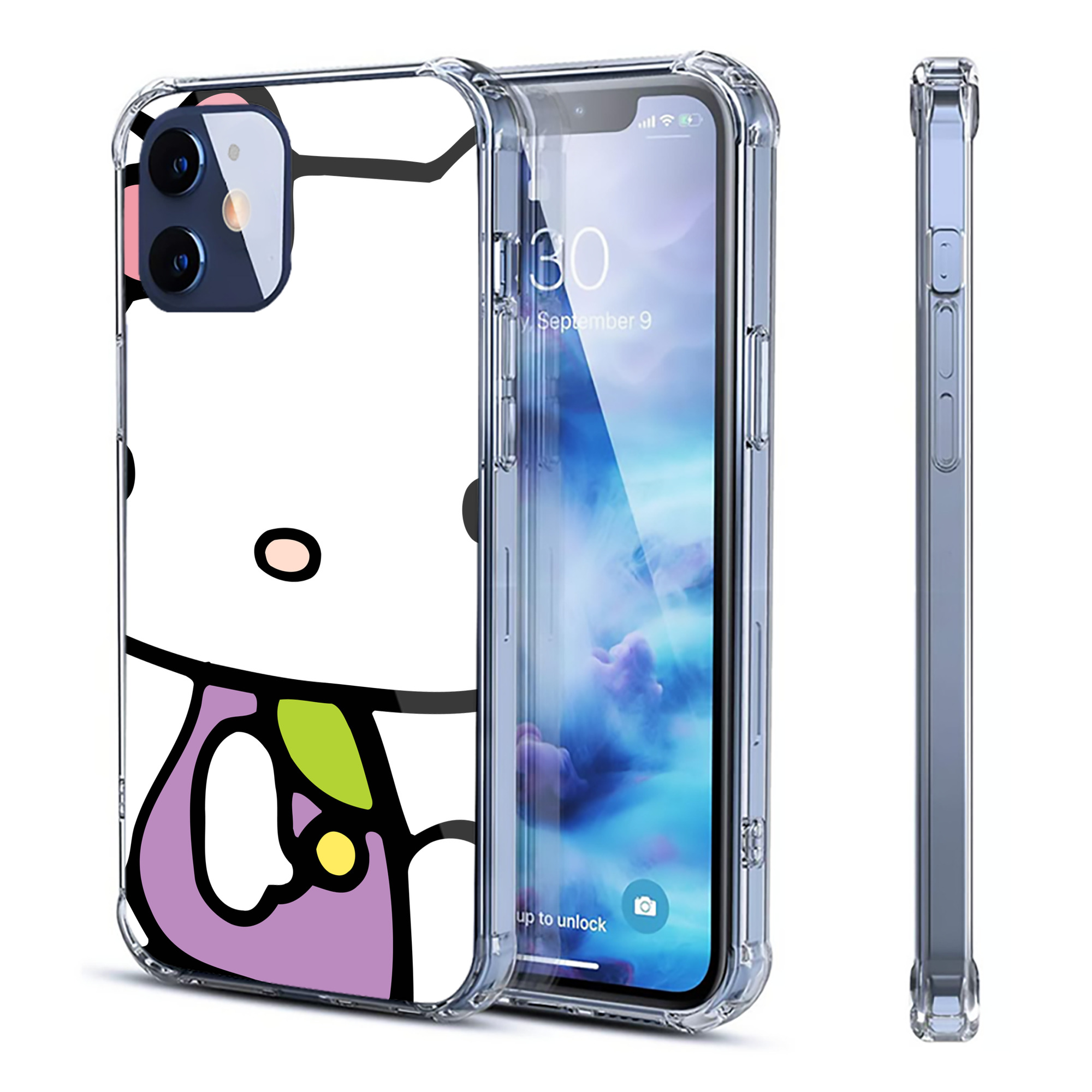 （画像用） Hello Kitty ハローキティ 【iPhone 12シリーズ対応】透明スマホケース（クリアソフトケース）